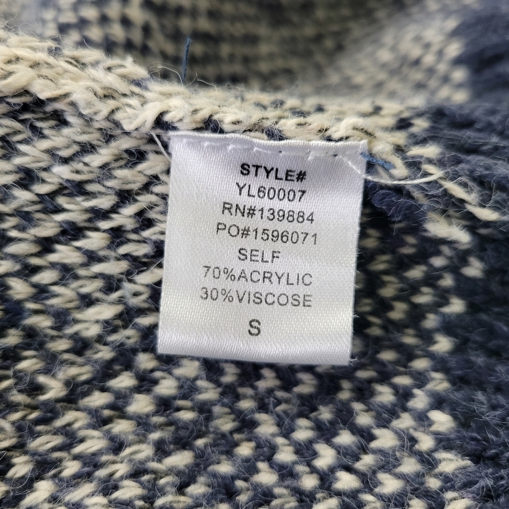 Peach Long Argyle Open Front Grandpa Cardigan Sweater - Picture 4 of 4